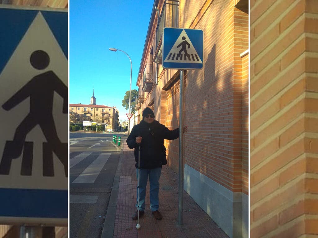 Los obstáculos que sufre un invidente en Alcalá de Henares 