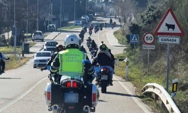 Emotivo homenaje motero en Daganzo en recuerdo de Rafa y su novia