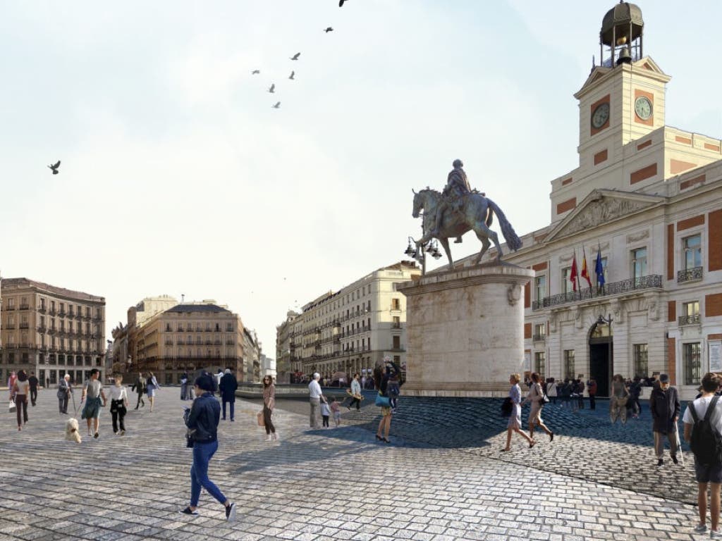 Así será la nueva Puerta del Sol tras su peatonalización