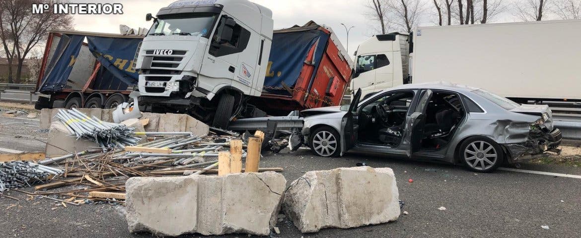 El camionero del accidente en la A-2 multiplicó por ocho la tasa de alcohol