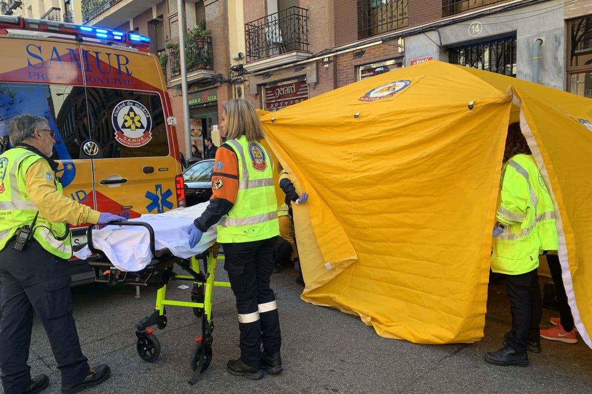 Herida grave una mujer tras ser atropellada en Madrid por una moto