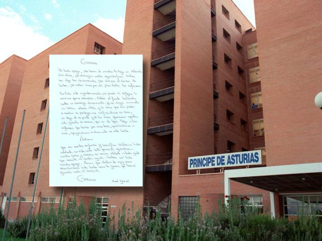 La emotiva carta de una paciente del hospital de Alcalá de Henares