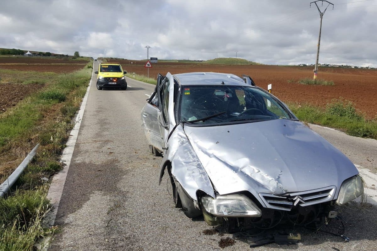 Herida una joven en Algete tras dar varias vueltas de campana con el coche