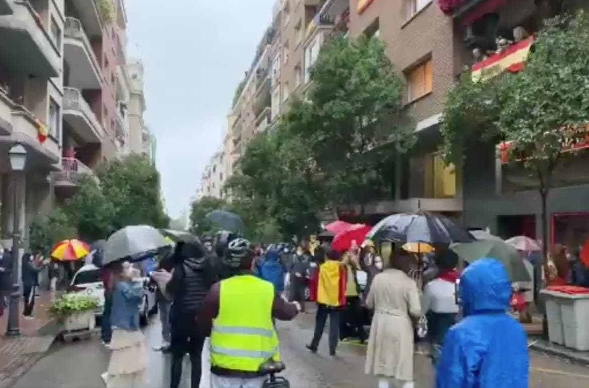 Tercera protesta en Madrid al grito de «Gobierno, dimisión» y «libertad»