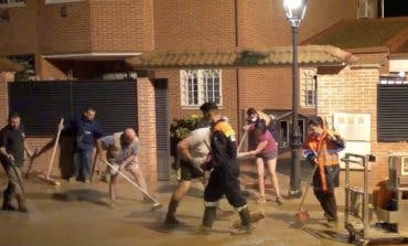 La tromba de agua dejó imágenes como esta en el Corredor del Henares
