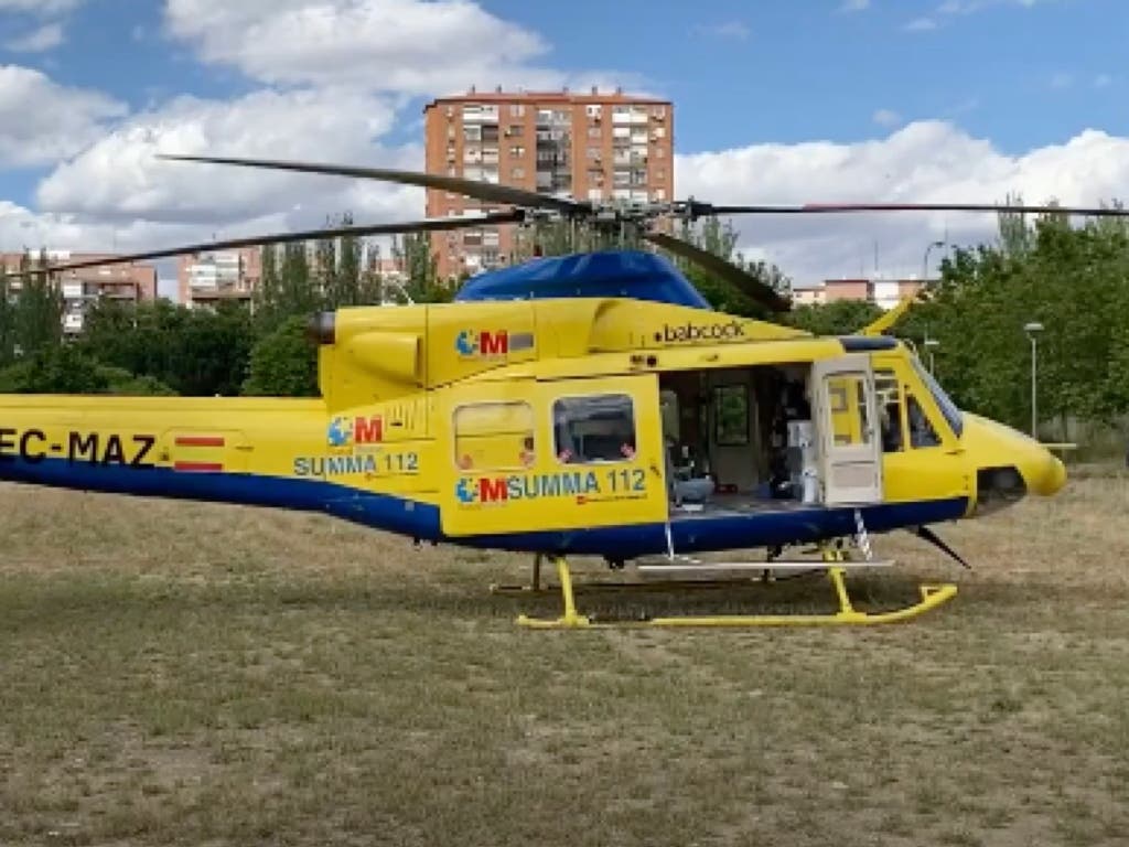 Trasladado al hospital tras sufrir quemaduras con una barbacoa en Nuevo Baztán