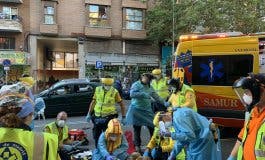 Herido grave un motorista de 24 años tras sufrir un accidente en Madrid