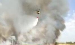 Aparatoso incendio de pastos en Velilla de San Antonio
