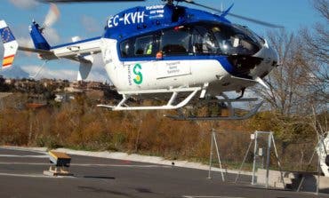 Rescatado en helicóptero en Guadalajara un ciclista que se sentía indispuesto 