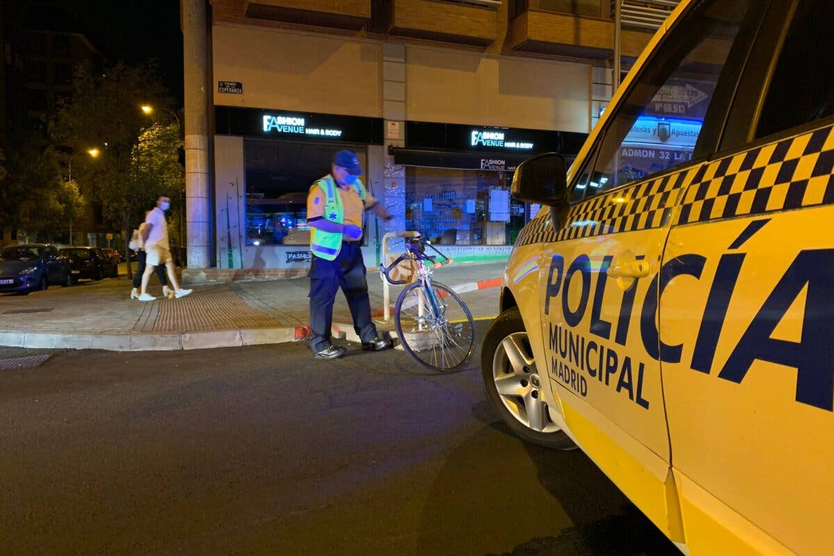 Herido un ciclista al ser atropellado por un coche en Madrid