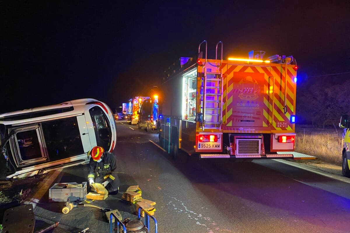 Cuatro heridos, uno crítico, en un accidente en Alcalá de Henares