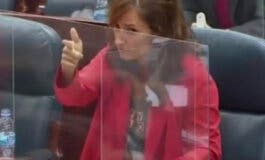 Una diputada de Más Madrid «dispara» a un consejero de Ayuso en la Asamblea