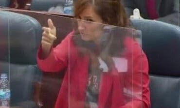 Una diputada de Más Madrid «dispara» a un consejero de Ayuso en la Asamblea