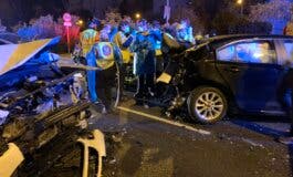 Cuatro heridos en un accidente múltiple en Madrid