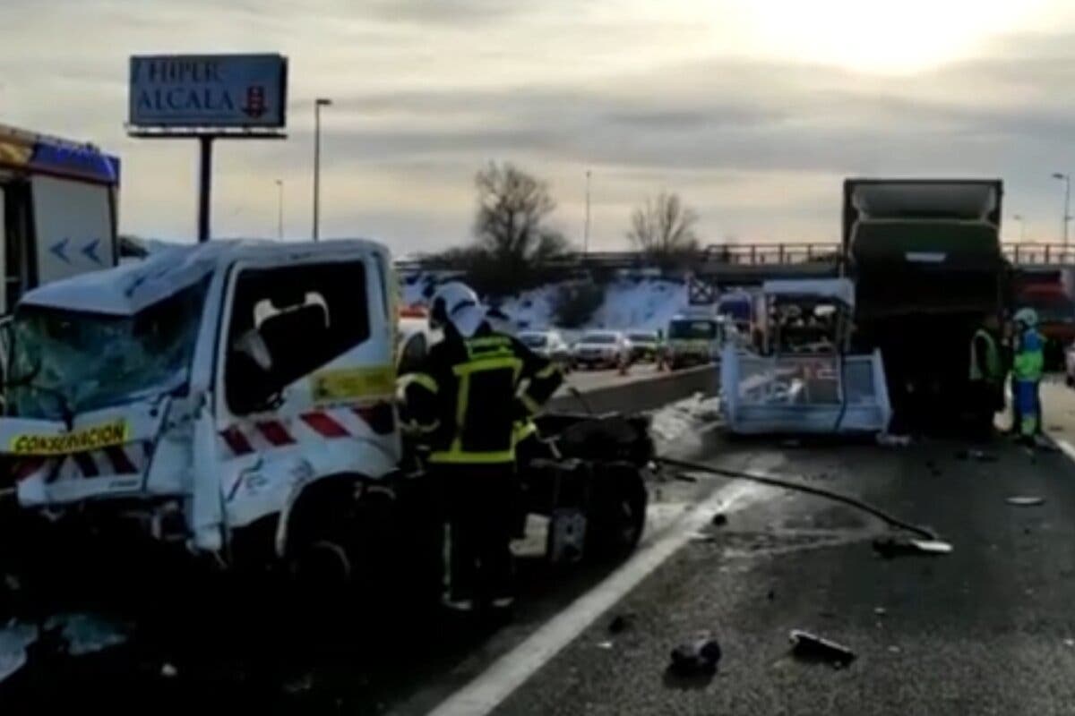 Dos heridos graves en un accidente en la A-2, Alcalá de Henares