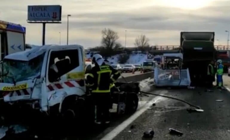 Dos heridos graves en un accidente en la A-2, Alcalá de Henares