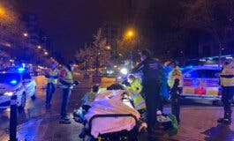 Muy grave un motorista al perder el control y salir despedido 20 metros en Madrid