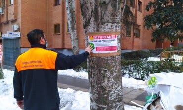 San Fernando de Henares coloca carteles en los árboles pidiendo extremar las precauciones