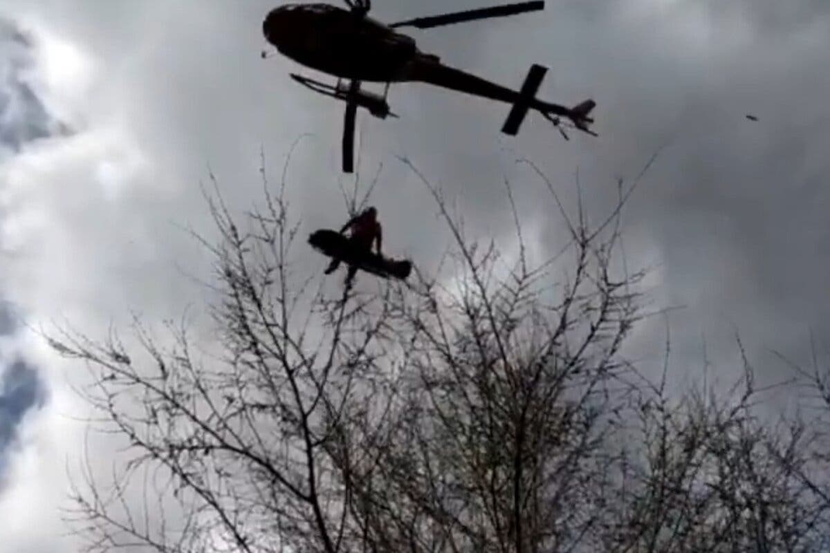 Rescatan en helicóptero a una joven ciclista herida en Alcalá de Henares