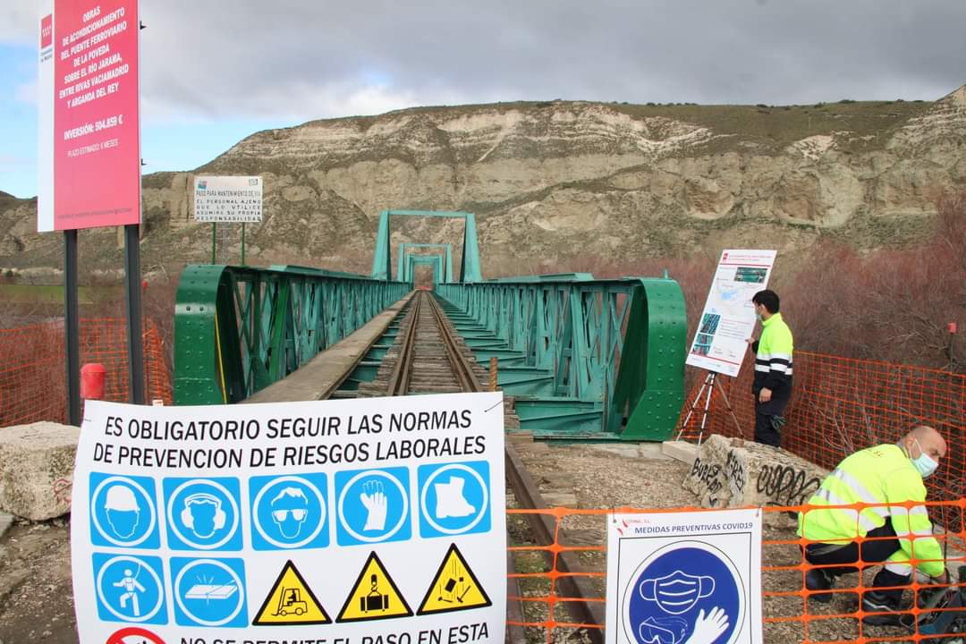 Comienza la rehabilitación del histórico puente ferroviario de La Poveda, entre Arganda y Rivas