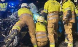 Una banda de ladrones se estrella en la M-50 tras una persecución policial