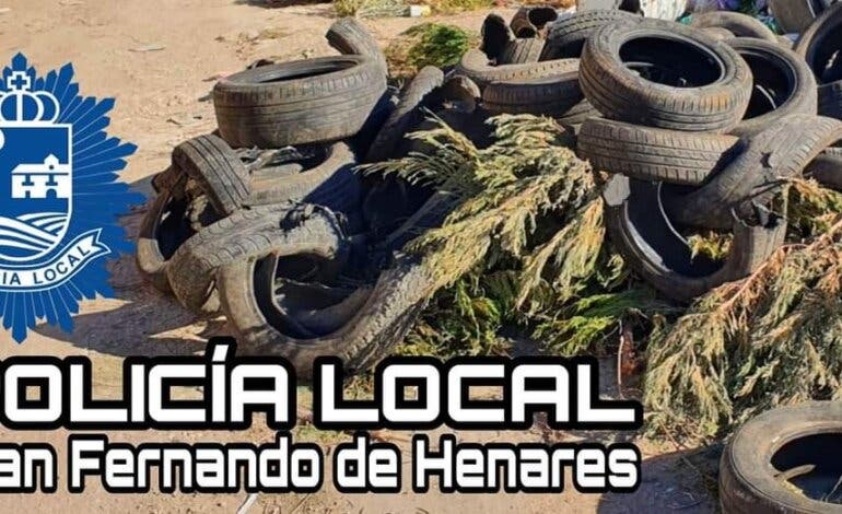 Localizado el autor de un vertido de neumáticos en San Fernando de Henares