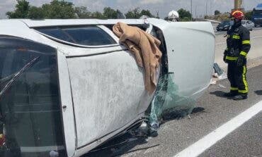 Herido un conductor en la A-2 en Torrejón tras dar varias vueltas de campana