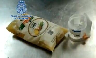 Incautados en Madrid 800 kilos de cocaína mezclada con pulpas de piña congelada