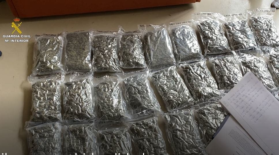 Requisan 60 kilos de marihuana en una fiesta en Camarma de Esteruelas 