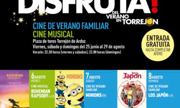 Continúa el Cine de Verano gratuito viernes, sábado y domingo en Torrejón de Ardoz 