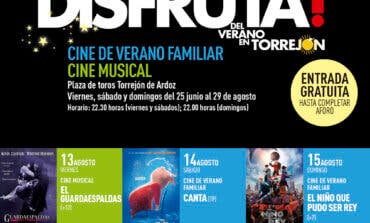 Continúa el Cine de Verano gratuito en Torrejón de Ardoz viernes, sábado y domingo 