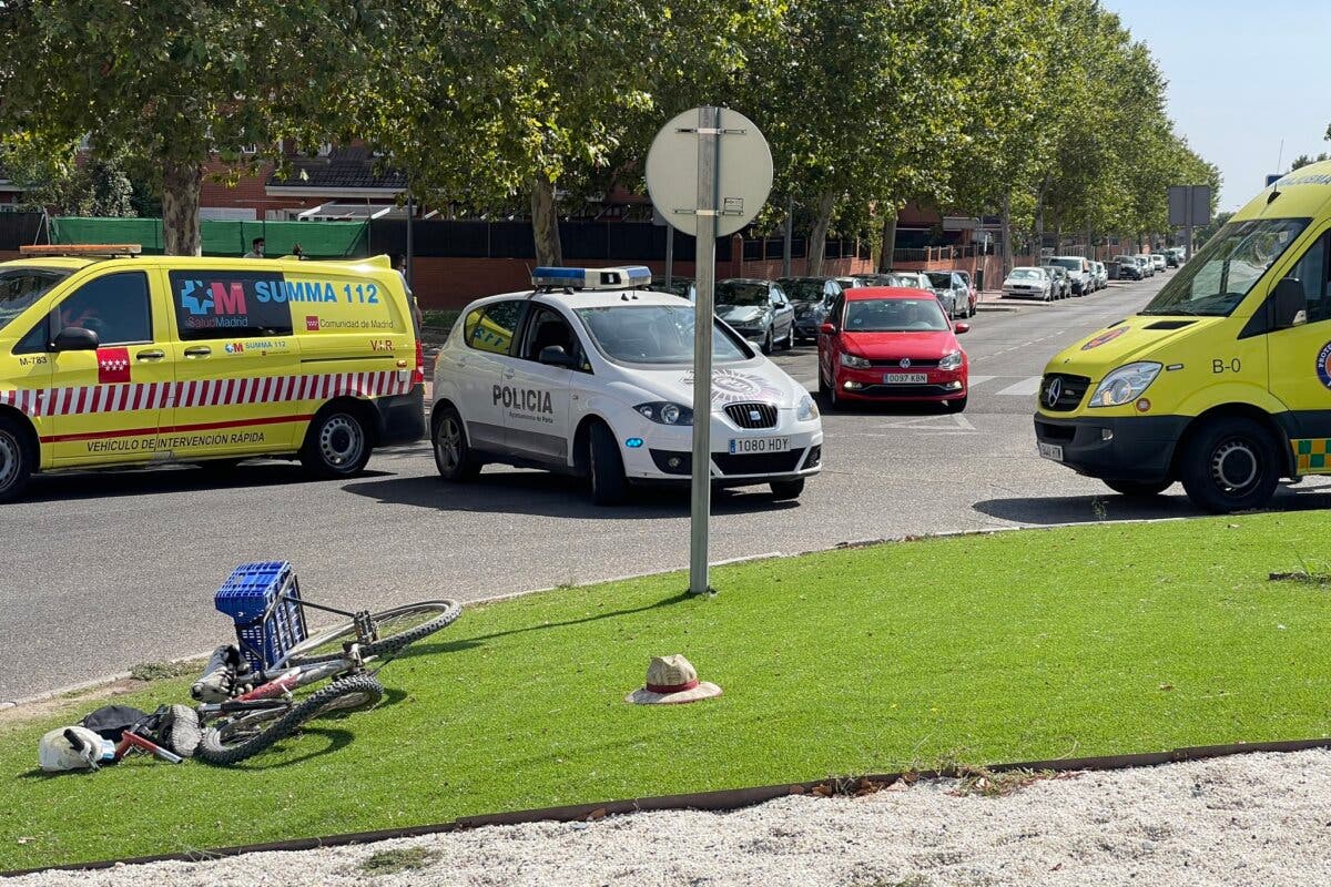 Muere un ciclista en un accidente de tráfico en Parla 