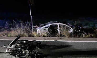 Muere un motorista en Los Santos de la Humosa tras un choque con explosión