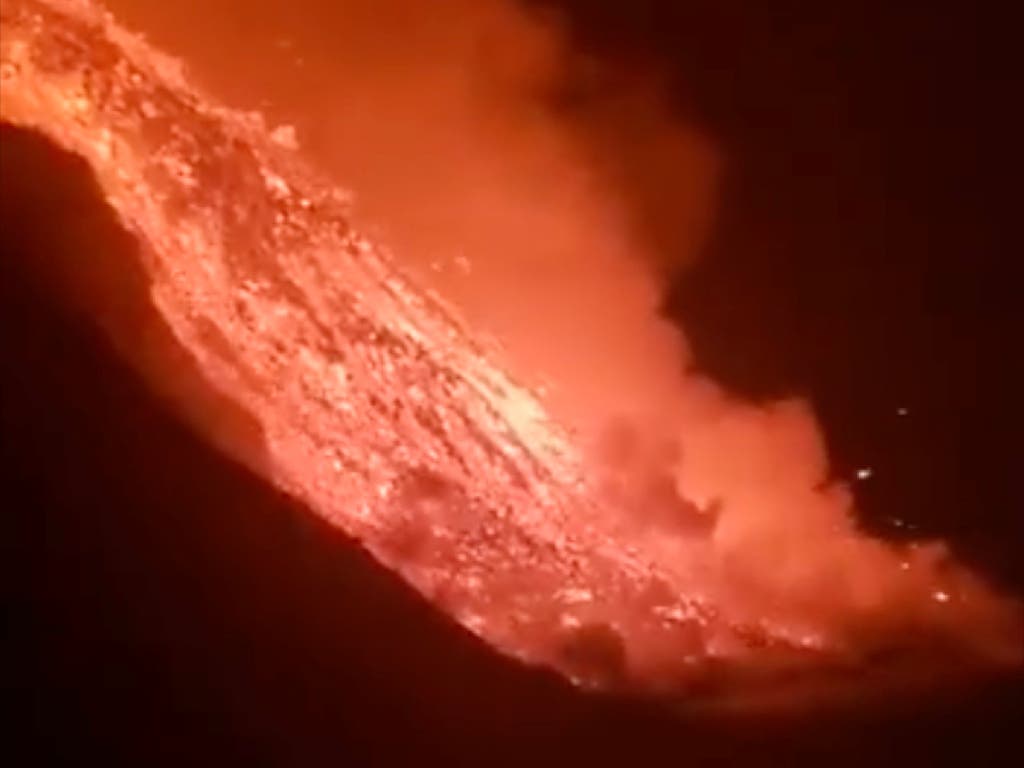 Así ha sido la llegada de la lava del volcán de La Palma al mar