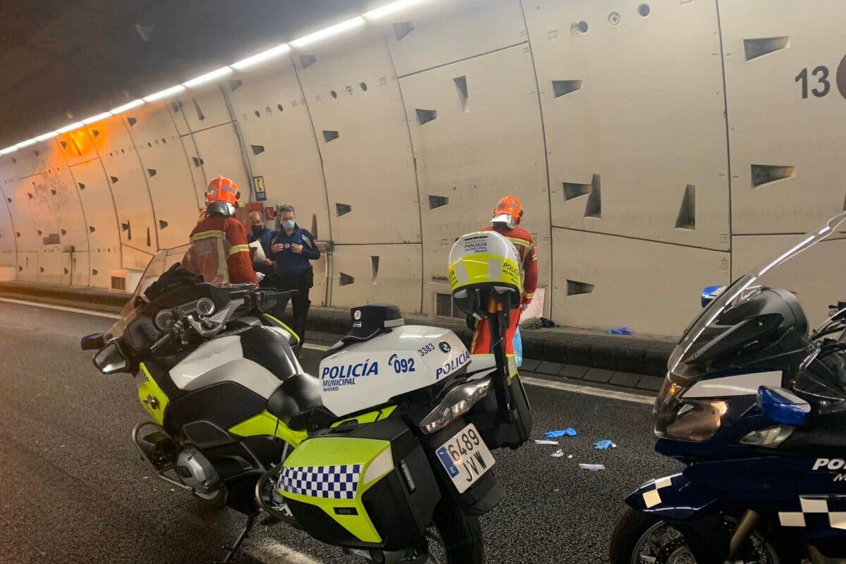 Muere un motorista en el túnel de la M-30 