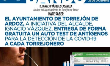 Cómo conseguir el test gratuito que entrega el Ayuntamiento de Torrejon de Ardoz