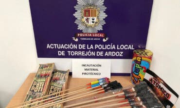 La Policía de Torrejón de Ardoz incautó diferente material pirotécnico durante las Navidades