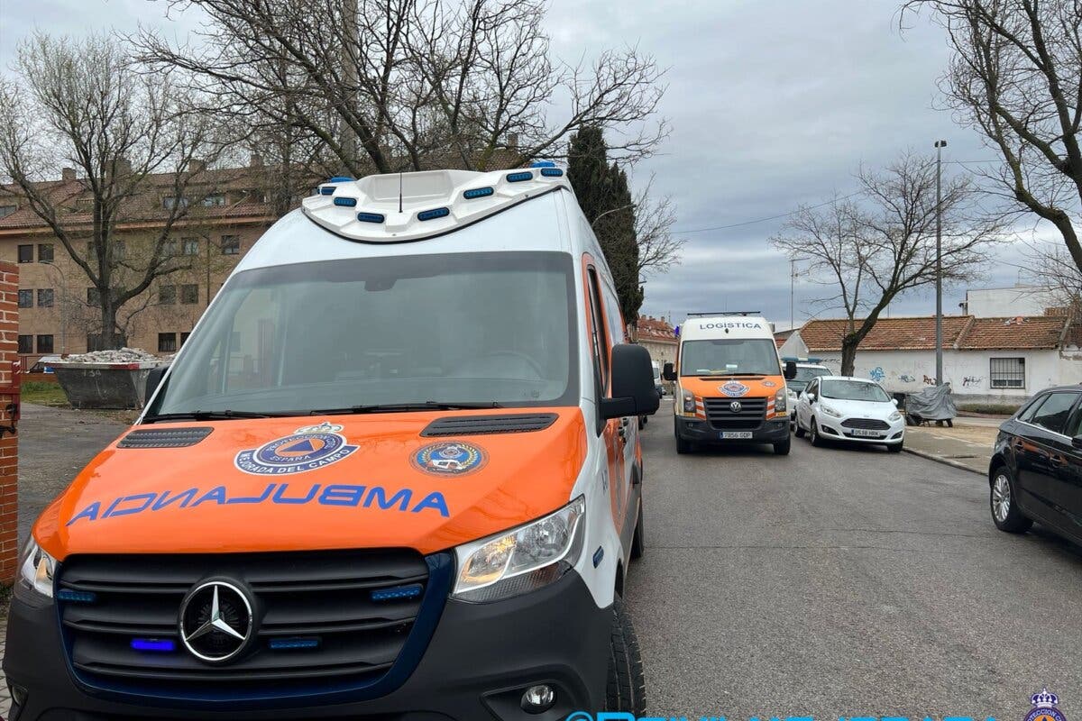 Trasladado al hospital tras sufrir un accidente laboral en Mejorada del Campo