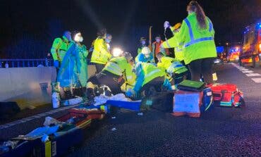 Muy grave un motorista de 26 años tras una colisión en la M-40