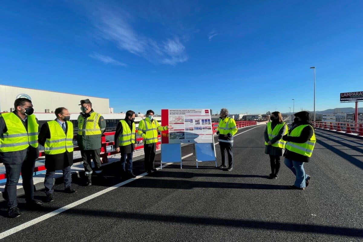 Reabre al tráfico el acceso a Alcalá de Henares por el puente de la M-300