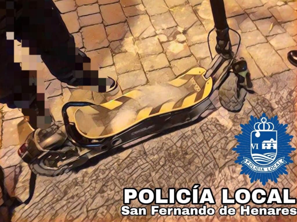 Denunciado en San Fernando de Henares por conducir un patinete triplicando la tasa de alcoholemia 