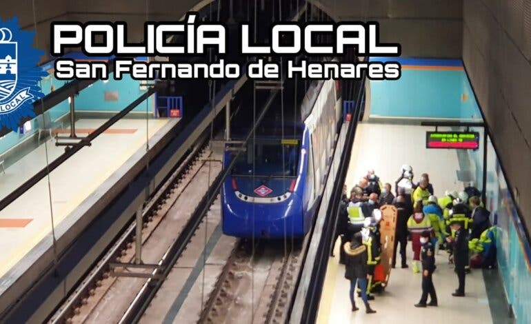 Una persona salva milagrosamente la vida tras ser arrollada por el metro en San Fernando de Henares 