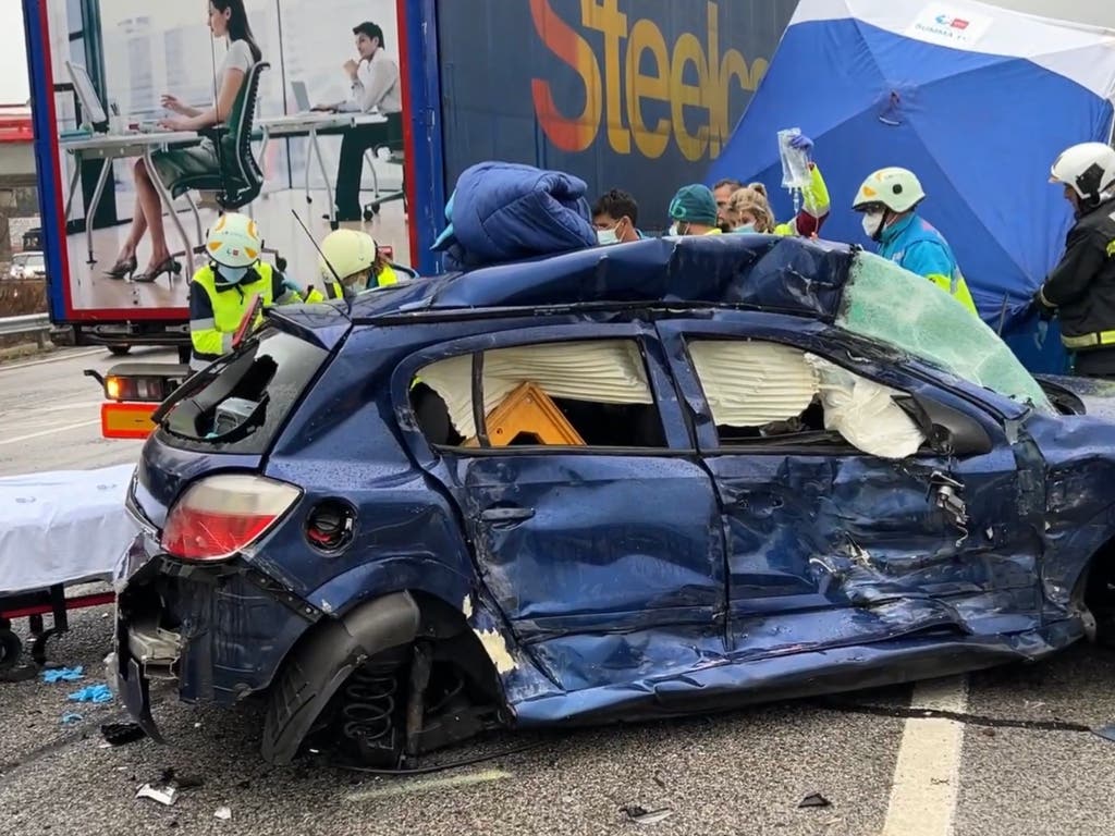 Brutal accidente de tráfico en San Fernando de Henares con un herido muy grave 