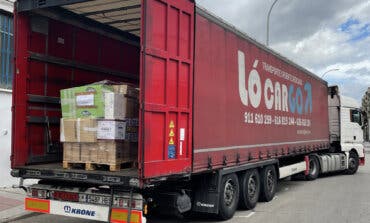 Torrejón de Ardoz envía un primer tráiler a Ucrania cargado de ayuda humanitaria 