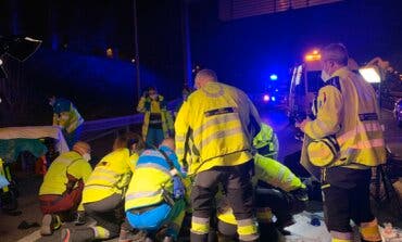 Muy grave un motorista tras sufrir un accidente en la M-40