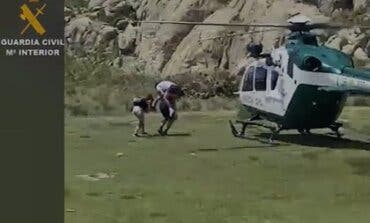 Rescatados en helicóptero dos menores tras lesionarse en las piernas en La Pedriza