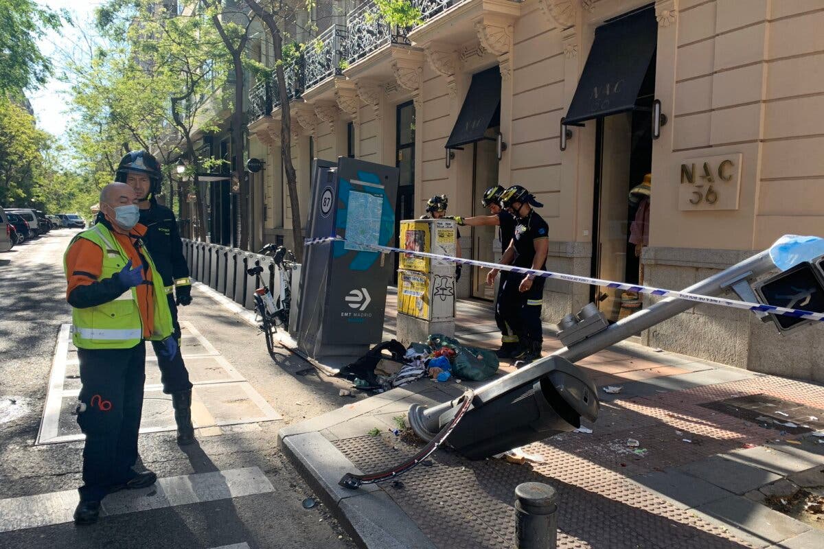 Herida grave una mujer atropellada en Madrid por un vehículo que ha invadido la acera