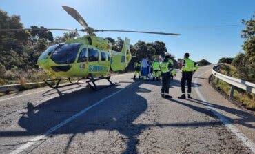 Grave un motorista de 48 años tras salirse de la vía en la M-507