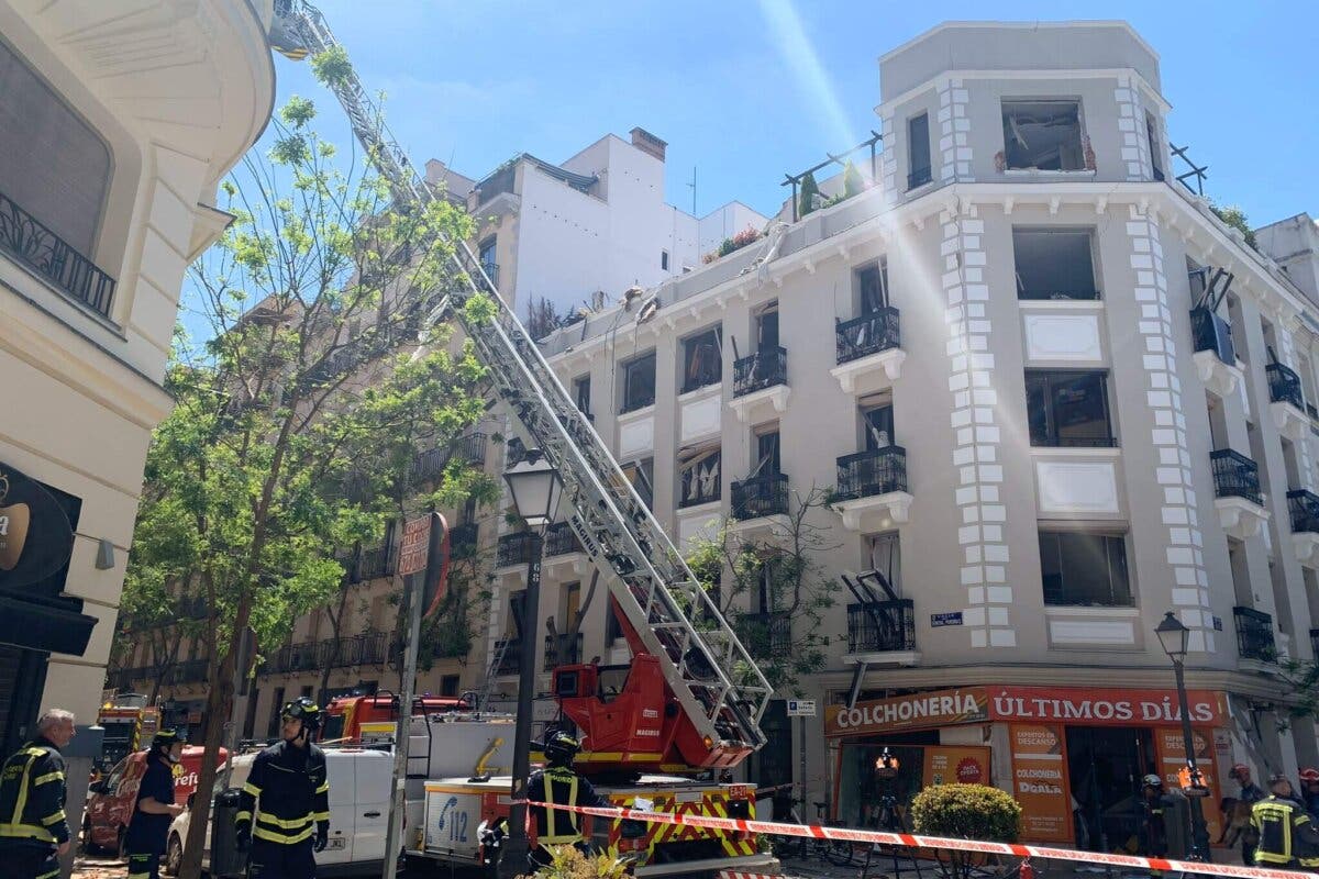 La explosión de un edifico en Madrid deja finalmente dos muertos y 19 heridos