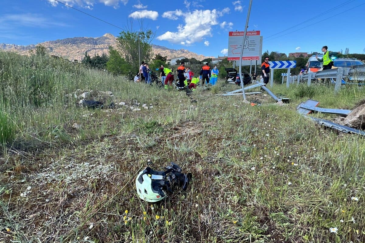 Muere el padre del ciclista fallecido en la M-608 donde ambos fueron atropellados 